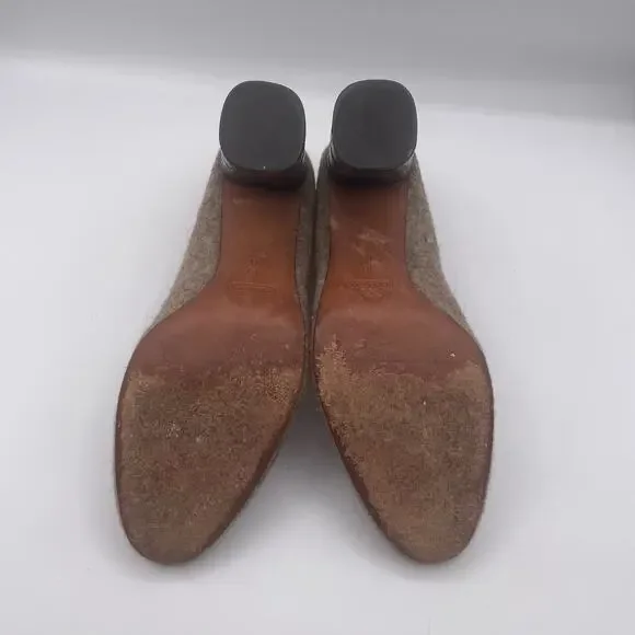 Coach Ophelia Heels Pumps Croco Gray Brown Fabric Womens 10 - Picture 9 of 9